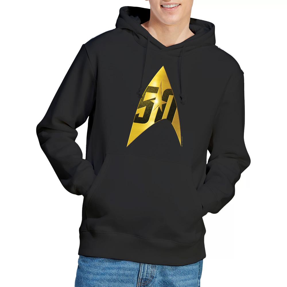 Black - Lifestyle - Star Trek Mens 50th Anniversary Delta Hoodie