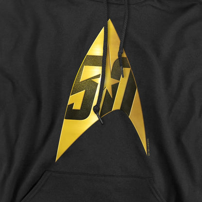 Black - Pack Shot - Star Trek Mens 50th Anniversary Delta Hoodie