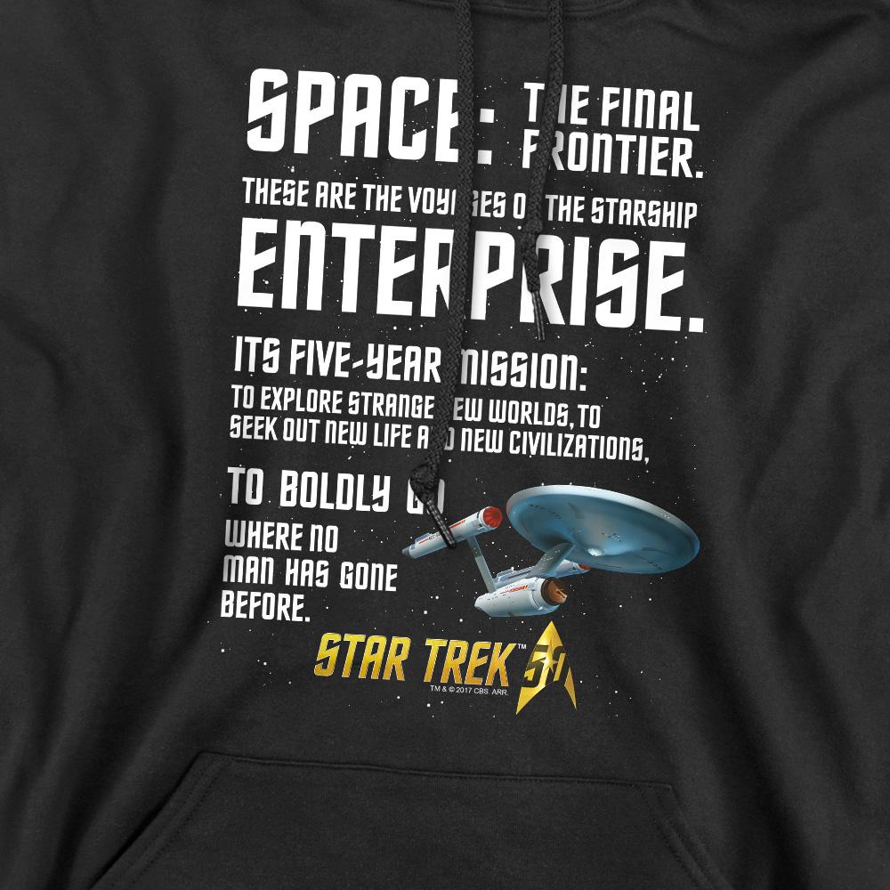 Black - Side - Star Trek Mens Intro Hoodie