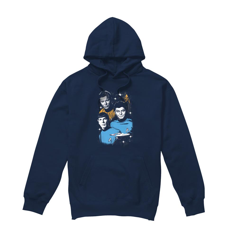 Navy - Front - Star Trek Mens All Star Crew Hoodie