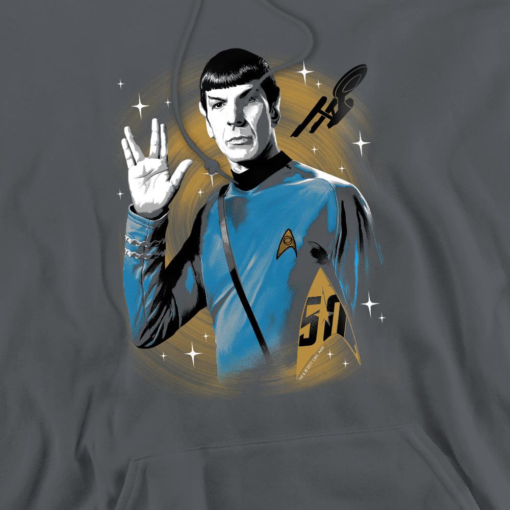 Charcoal - Pack Shot - Star Trek Mens Prosper Space Hoodie