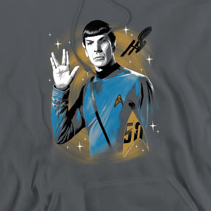 Charcoal - Pack Shot - Star Trek Mens Prosper Space Hoodie
