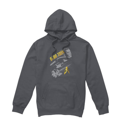 Charcoal - Back - Star Trek Mens 50 Year Frontier Hoodie