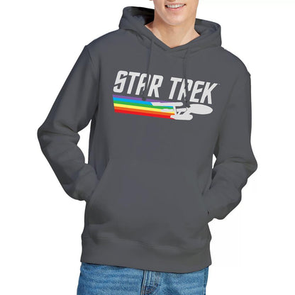 Charcoal - Lifestyle - Star Trek Mens Rainbow Trail Hoodie