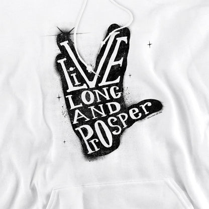 White - Pack Shot - Star Trek Beyond Mens Prosper Hand Hoodie