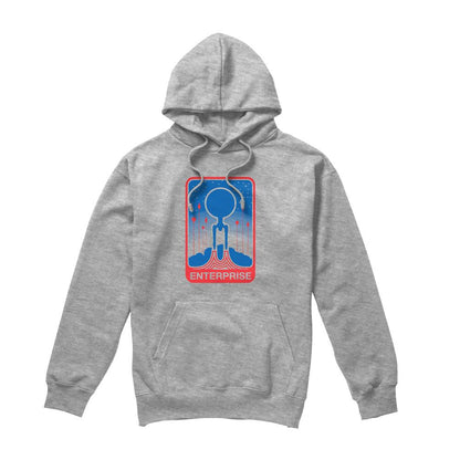 Sport Heather - Front - Star Trek Beyond Mens Enterprise Patch Hoodie