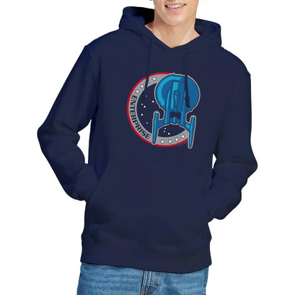 Navy - Lifestyle - Star Trek Mens Enterprise Patch Hoodie