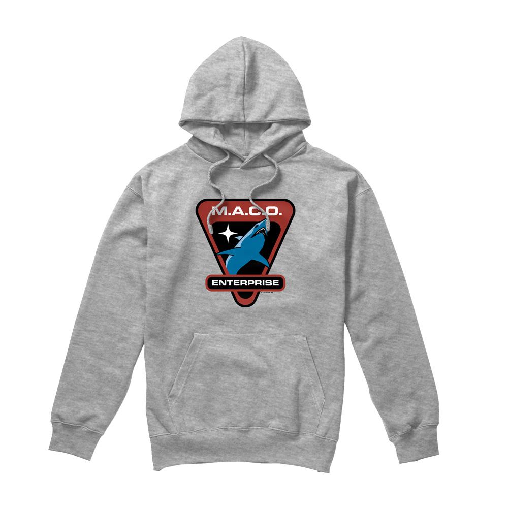 Sport Heather - Front - Star Trek Mens MACO Patch Hoodie