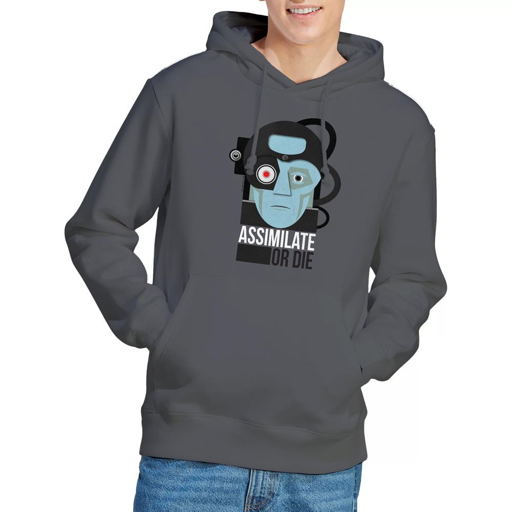 Charcoal - Lifestyle - Star Trek Mens Assimilate or Die Hoodie