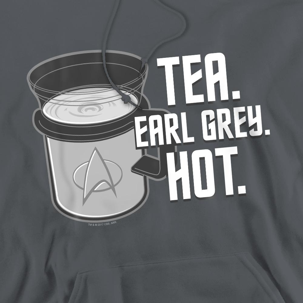 Charcoal - Side - Star Trek Mens Earl Grey Hoodie