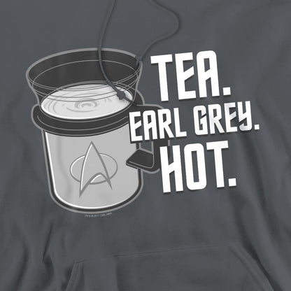 Charcoal - Side - Star Trek Mens Earl Grey Hoodie