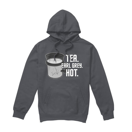 Charcoal - Front - Star Trek Mens Earl Grey Hoodie
