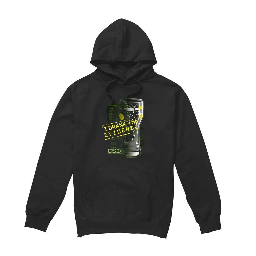 Black - Front - CSI Mens I Drank the Evidence Hoodie