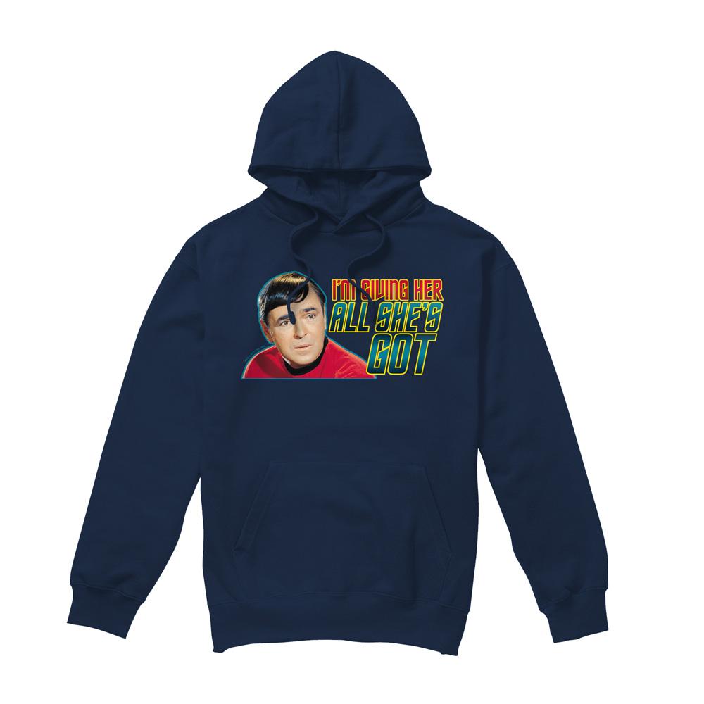 Navy - Front - Star Trek Mens All She´s Got Hoodie