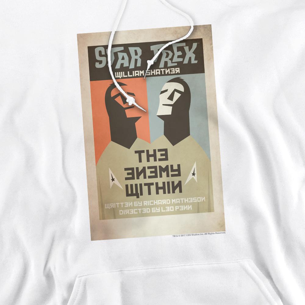 White - Pack Shot - Star Trek Mens The Original Series Episode 5 Hoodie