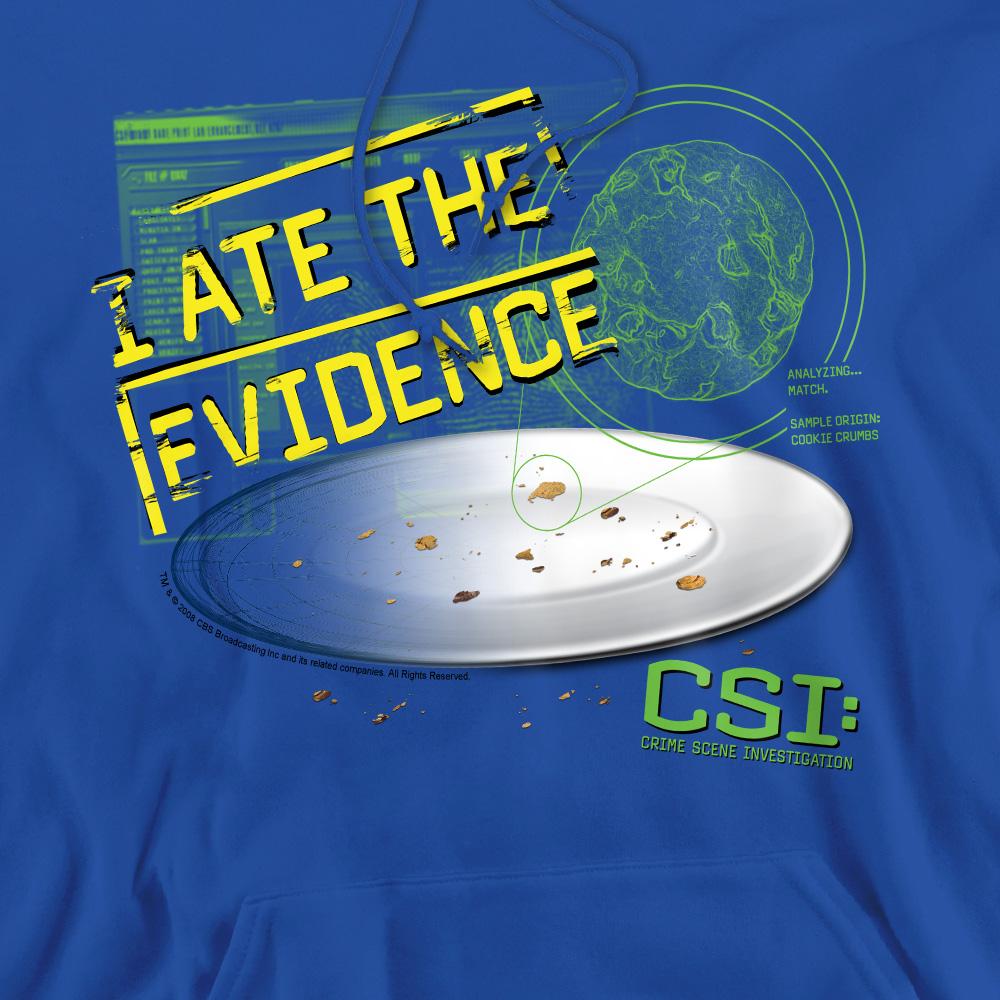 Royal Blue - Pack Shot - CSI Mens I Ate the Evidence Hoodie