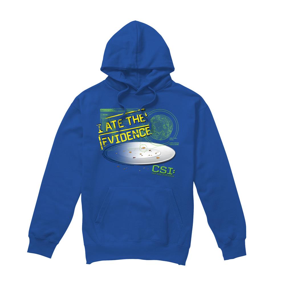 Royal Blue - Front - CSI Mens I Ate the Evidence Hoodie