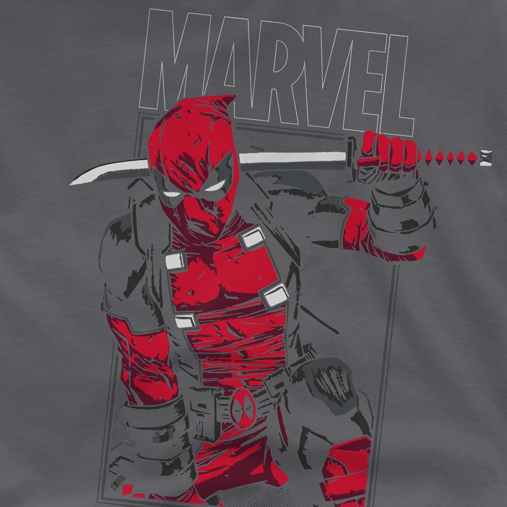 Charcoal - Side - Deadpool Mens Sword T-Shirt