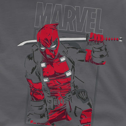 Charcoal - Side - Deadpool Mens Sword T-Shirt