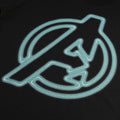 Black-Blue - Side - Avengers Mens Neon Logo T-Shirt