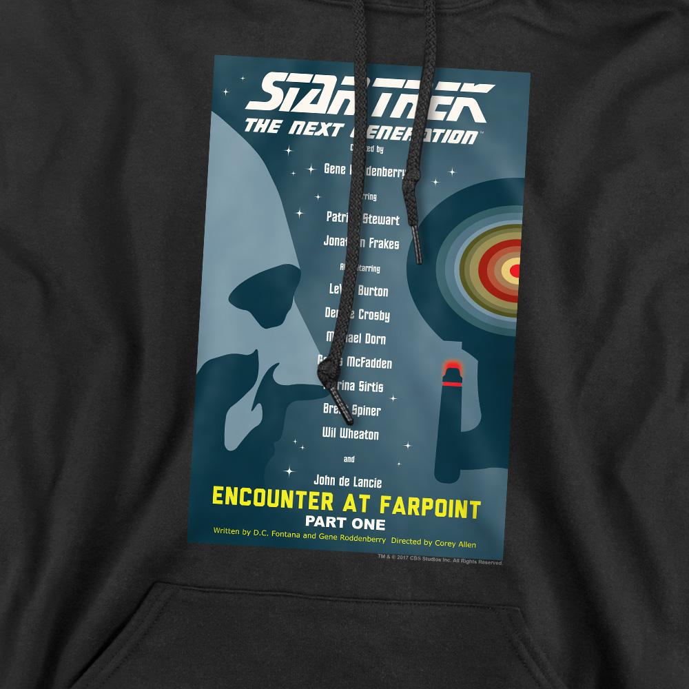 Black - Pack Shot - Star Trek Mens The Next Generation Season 1 Episode 1 Hoodie