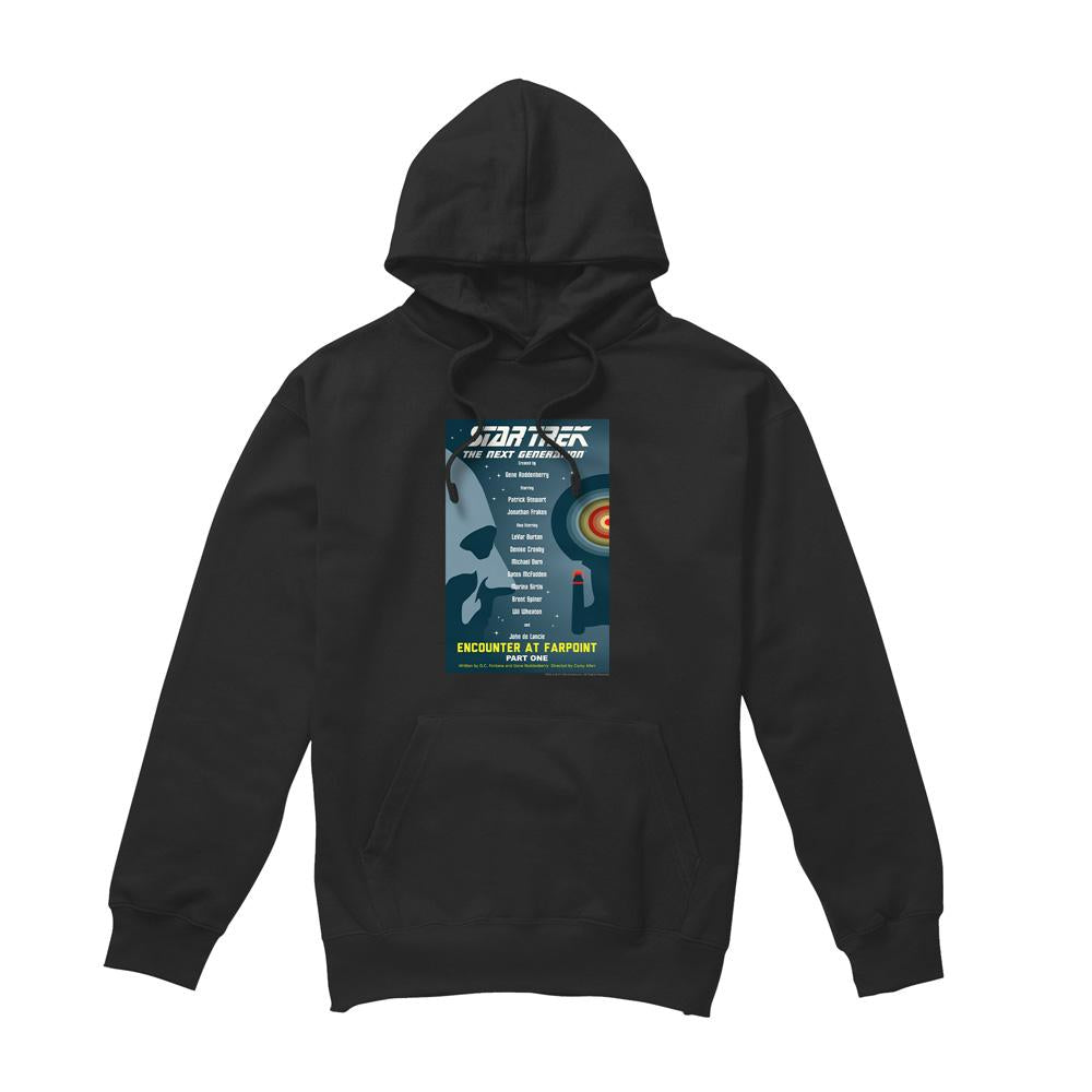 Black - Front - Star Trek Mens The Next Generation Season 1 Episode 1 Hoodie