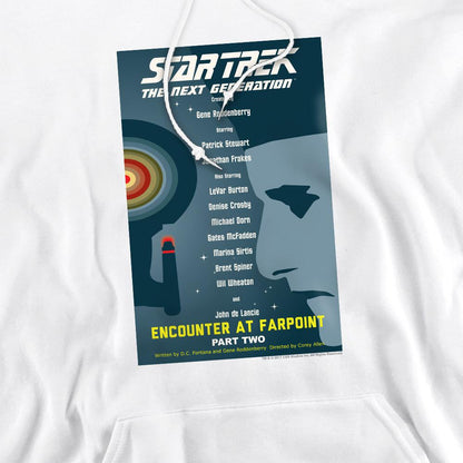 White - Pack Shot - Star Trek Mens The Next Generation Season 1 Episode 2 Hoodie