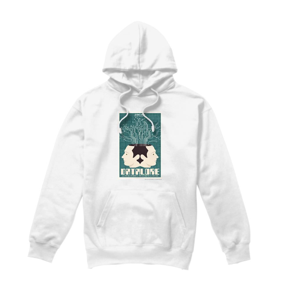 White - Front - Star Trek Mens The Next Generation Season 1 Episode 13 Hoodie