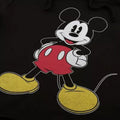 Black - Side - Disney Womens-Ladies Classic Mickey Mouse Crop Hoodie