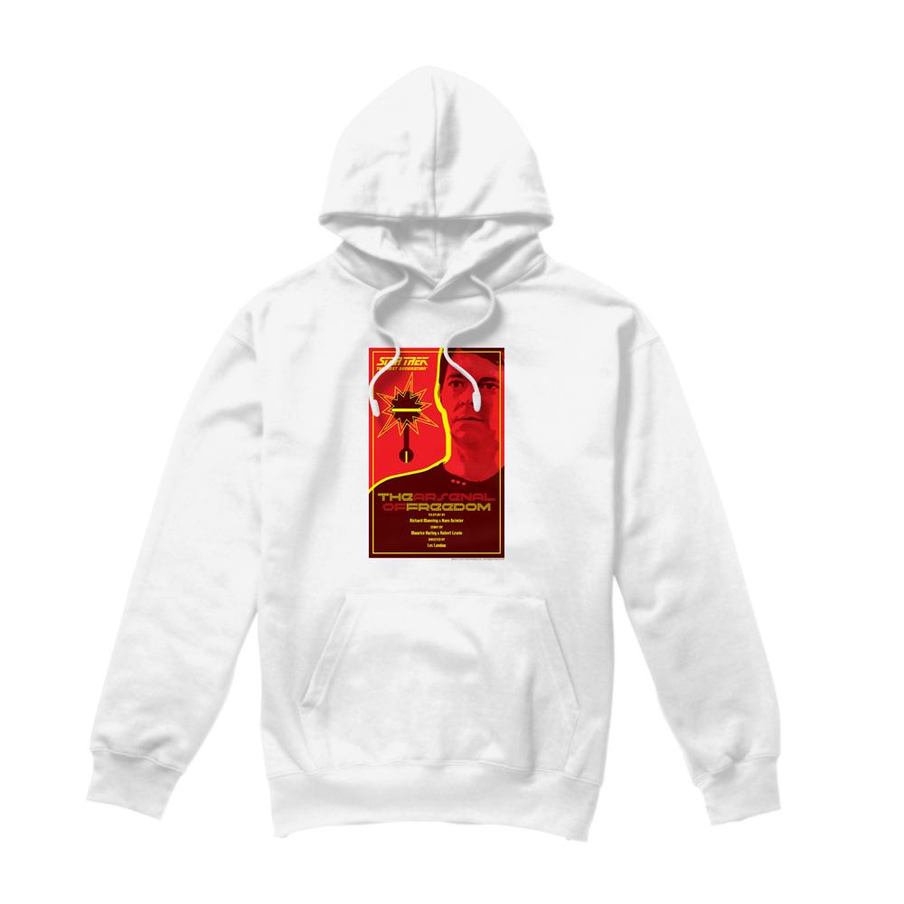 White - Front - Star Trek Mens The Next Generation Season 1 Episode 21 Hoodie