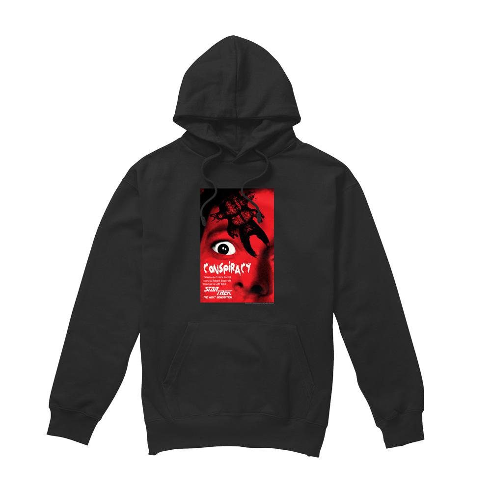 Black - Front - Star Trek Mens The Next Generation Season 1 Episode 25 Hoodie
