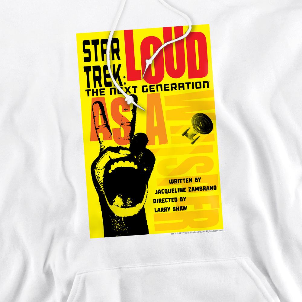 White - Pack Shot - Star Trek Mens The Next Generation Season 2 Episode 5 Hoodie