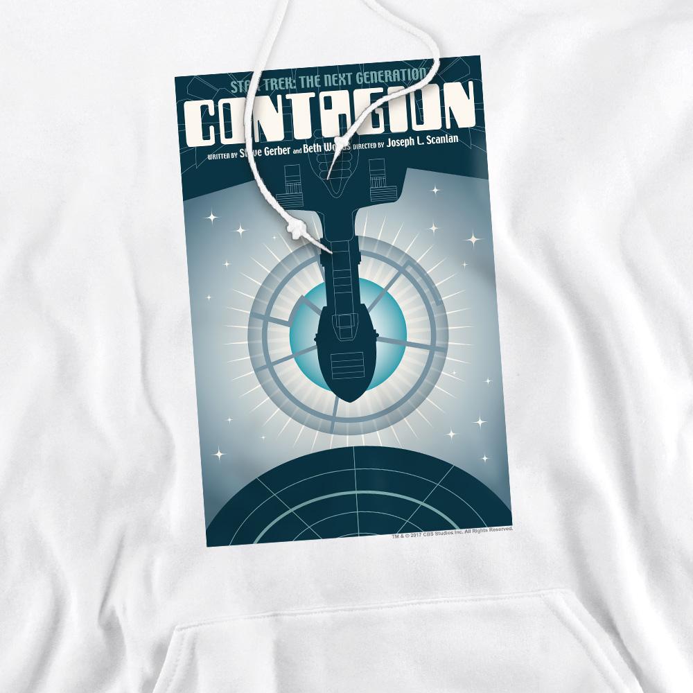 White - Pack Shot - Star Trek Mens The Next Generation Season 2 Episode 11 Hoodie