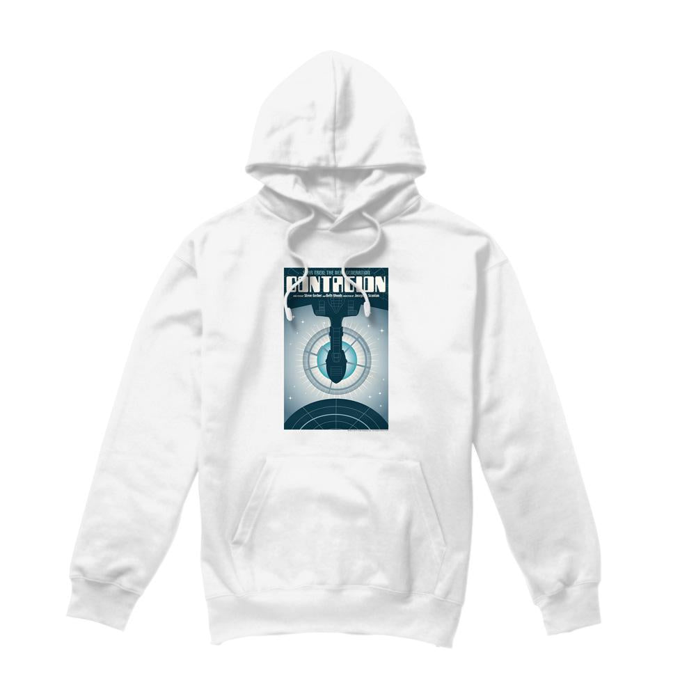 White - Front - Star Trek Mens The Next Generation Season 2 Episode 11 Hoodie