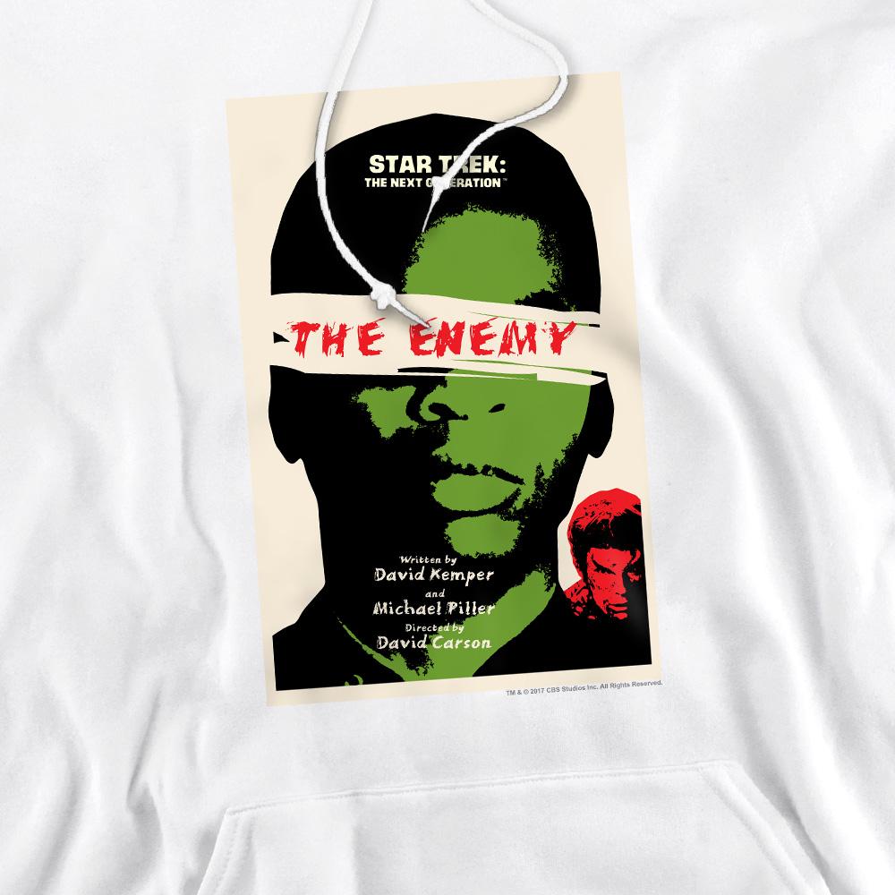 White - Pack Shot - Star Trek Mens The Next Generation Season 3 Episode 7 Hoodie