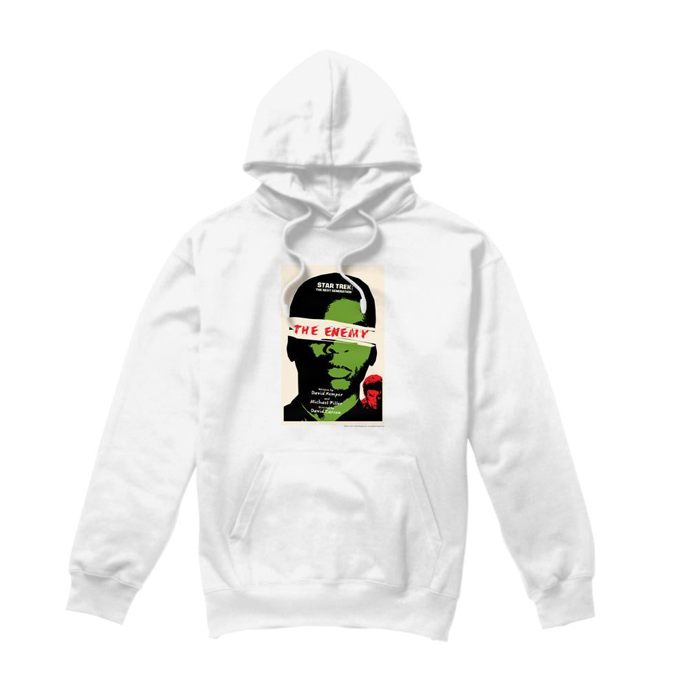 White - Front - Star Trek Mens The Next Generation Season 3 Episode 7 Hoodie