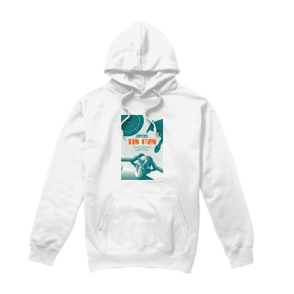 White - Front - Star Trek Mens The Next Generation Season 3 Episode 20 Hoodie
