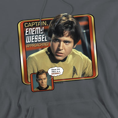 Charcoal - Pack Shot - Star Trek Mens Enemy Wessel Hoodie