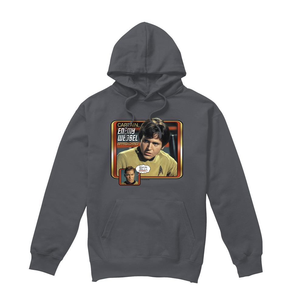 Charcoal - Front - Star Trek Mens Enemy Wessel Hoodie
