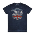 Vintage Navy - Front - BSA Mens British Made Wash T-Shirt