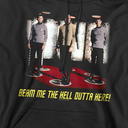 Black - Pack Shot - Star Trek Mens Beam Me Out Hoodie