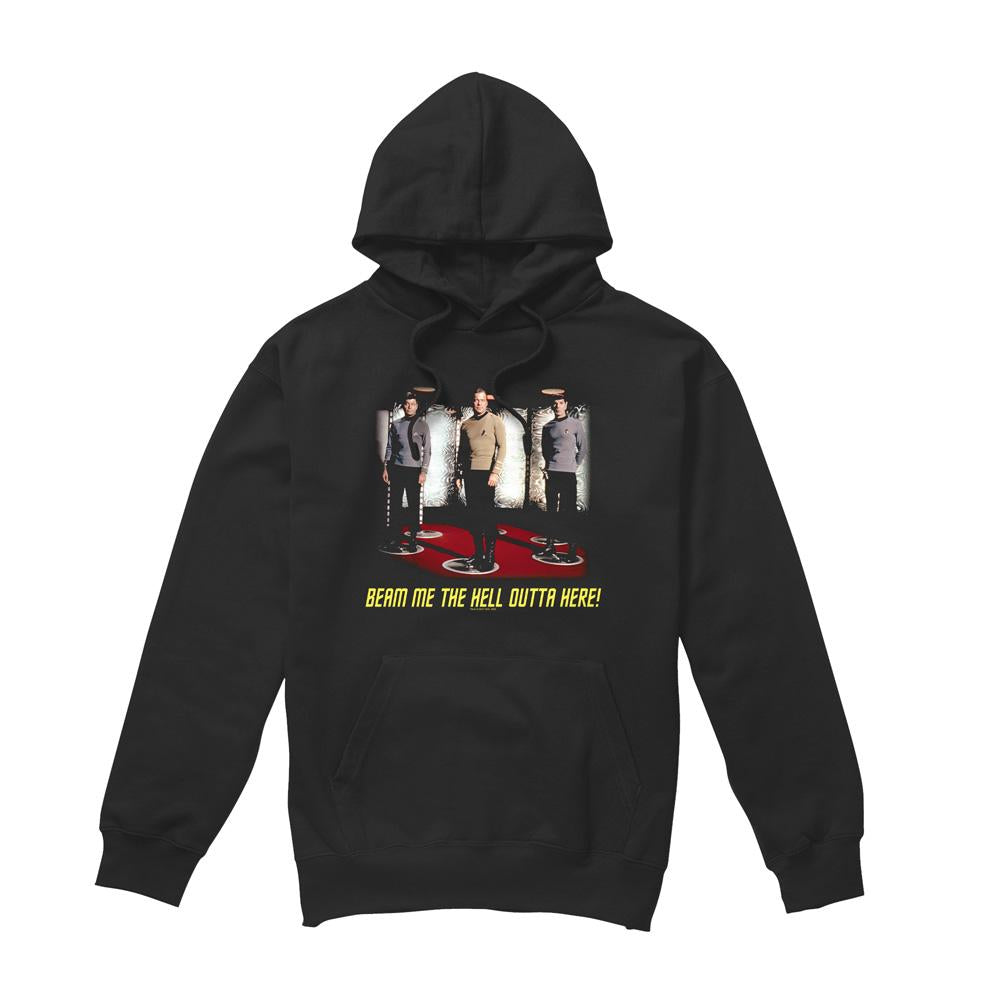Black - Front - Star Trek Mens Beam Me Out Hoodie