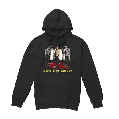 Black - Front - Star Trek Mens Beam Me Out Hoodie