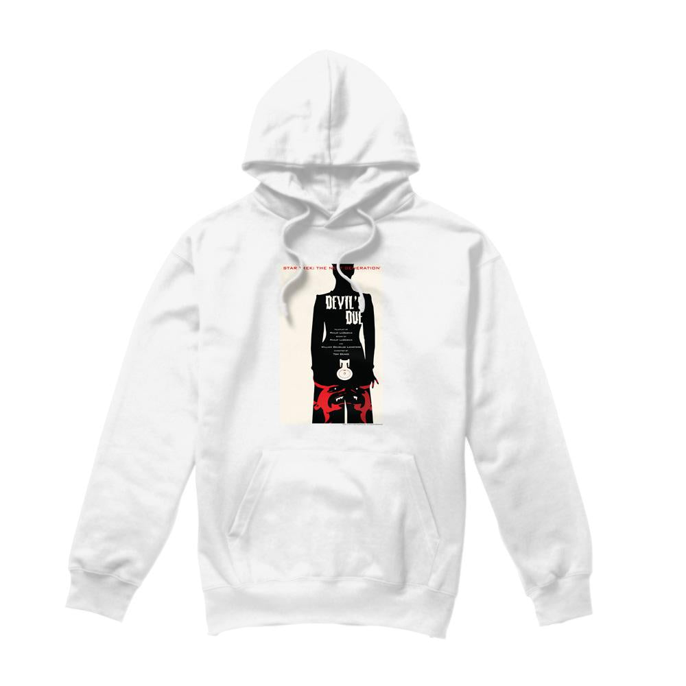 White - Front - Star Trek Mens The Next Generation Season 4 Episode 13 Hoodie