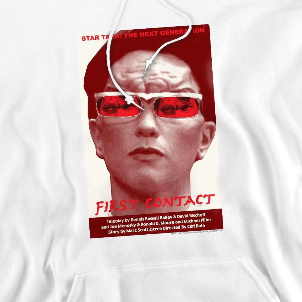 White - Pack Shot - Star Trek Mens The Next Generation Season 4 Episode 15 Hoodie