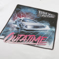 White - Side - Back To The Future Mens Outatime Cotton T-Shirt