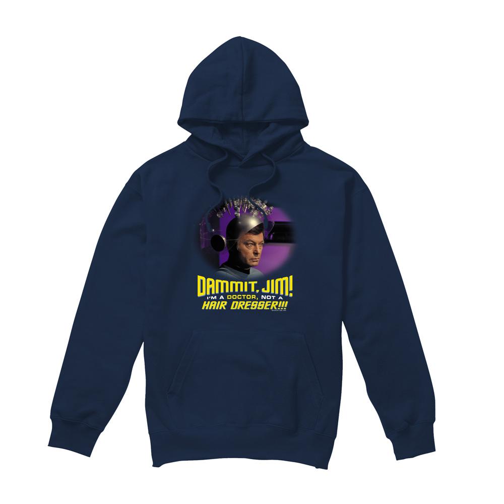 Navy - Front - Star Trek Mens Not a Hair Dresser Hoodie