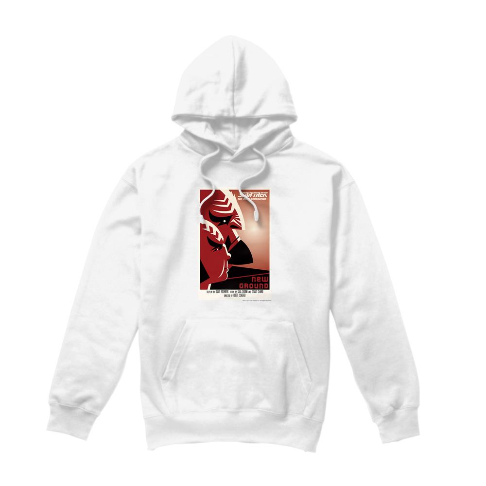 White - Front - Star Trek Mens The Next Generation Season 5 Episode 10 Hoodie