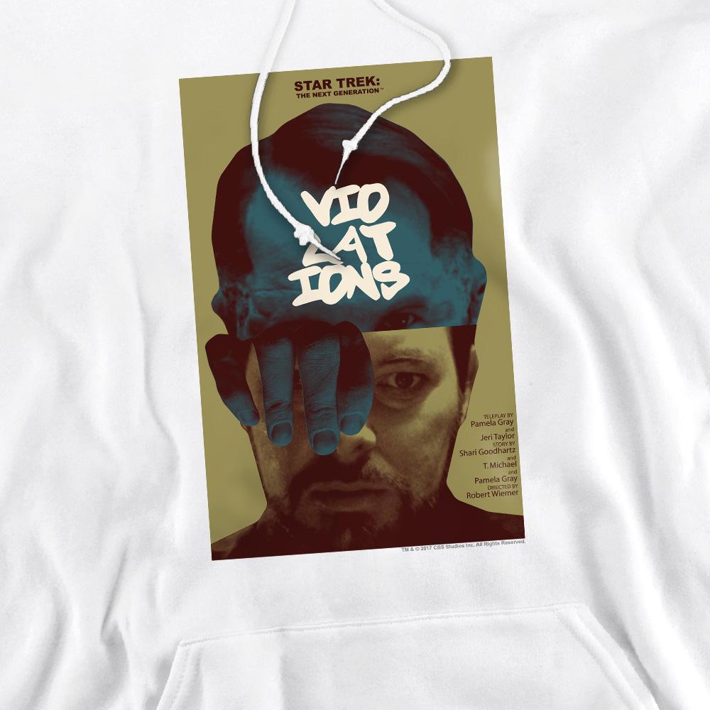 White - Pack Shot - Star Trek Mens The Next Generation Season 5 Episode 12 Hoodie