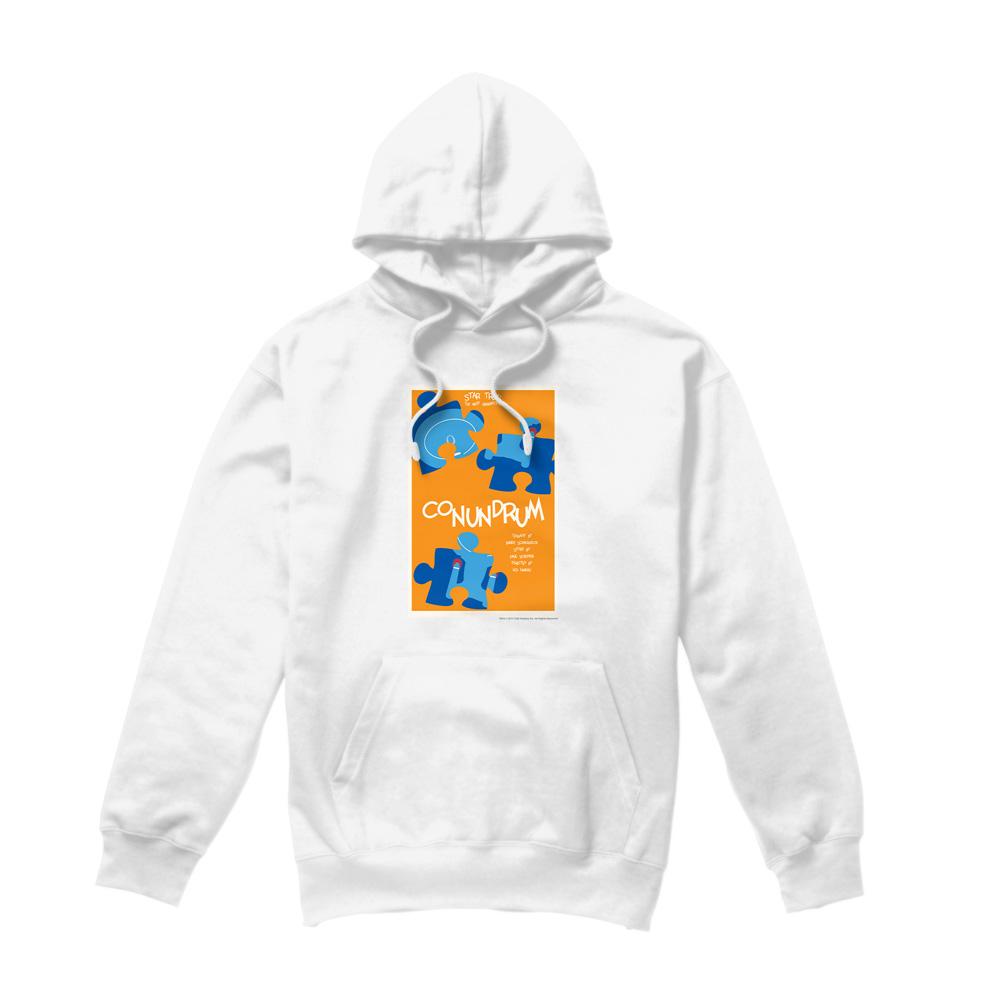 White - Front - Star Trek Mens The Next Generation Season 5 Episode 14 Hoodie
